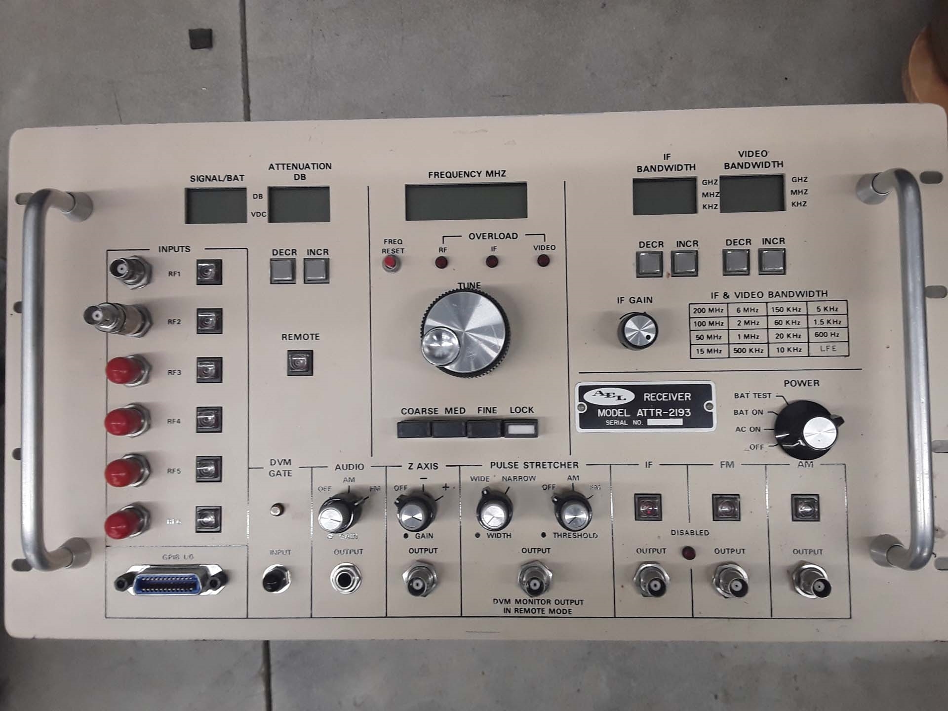 사진 사용됨 AMERICAN ELECTRONIC LABORATORIES / AEL ATTR-2193 판매용