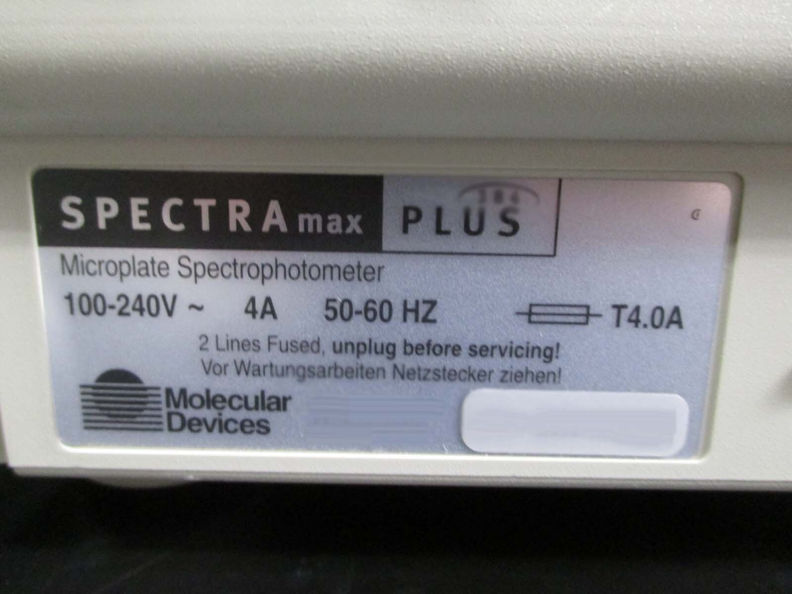 圖為 已使用的 AMERSHAM / MOLECULAR DEVICES SPECTRAmax 384 Plus 待售