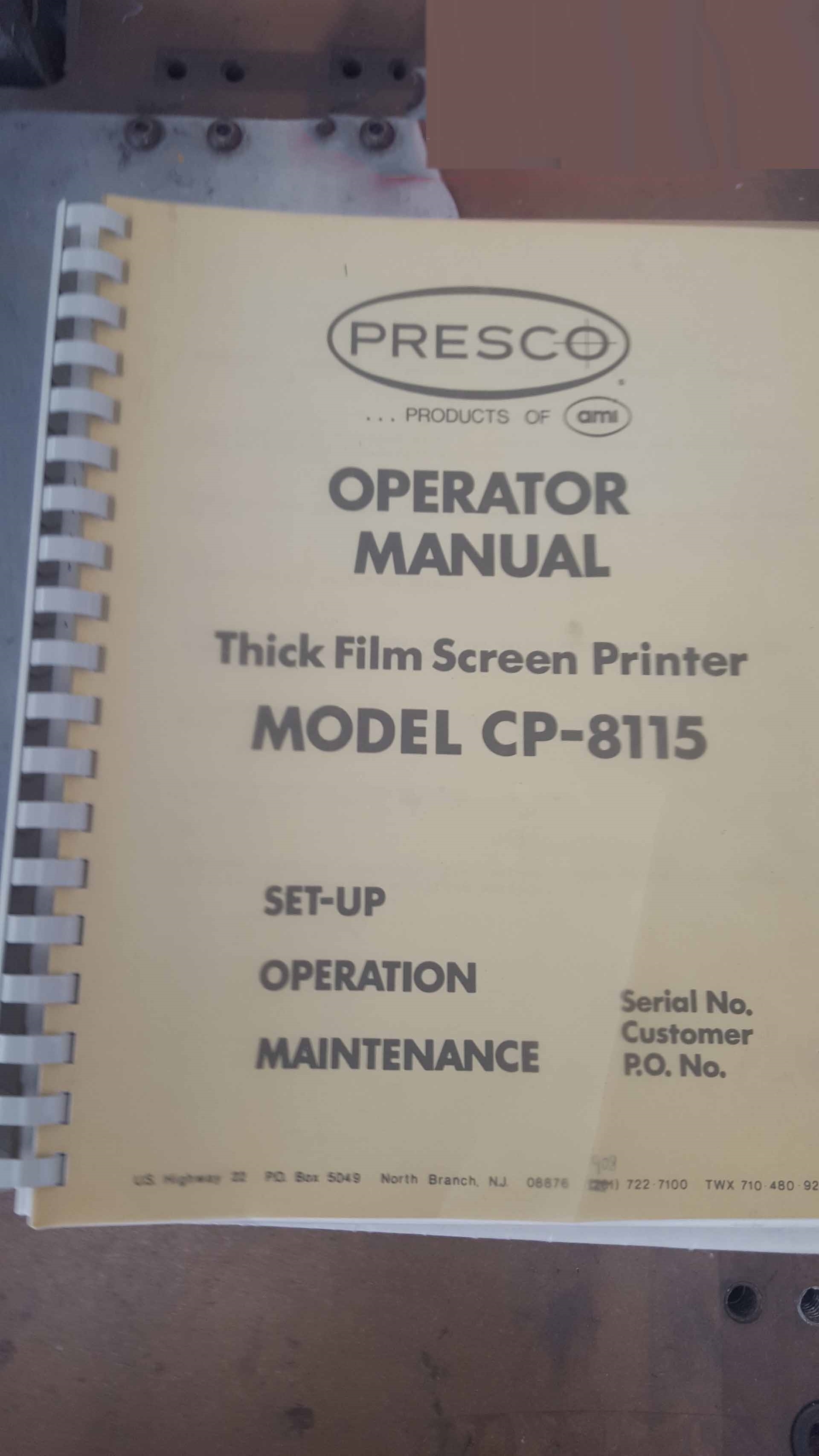 圖為 已使用的 AMI / PRESCO CP-885 待售