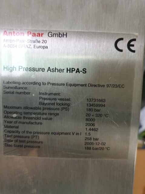 Photo Used ANTON PAAR HPA-S For Sale