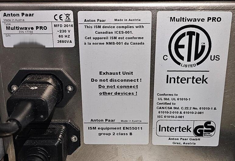 Photo Utilisé ANTON PAAR Multiwave PRO À vendre