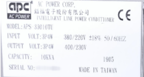 图为 已使用的 APC AC POWER APS-33010TU 待售