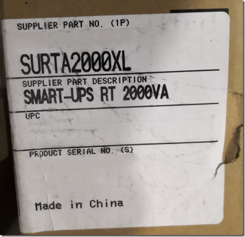 Photo Used APC Smart-UPS RT 2000 VA For Sale