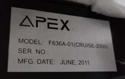 사진 사용됨 APEX / CRUISE F636A-01 (Cruise-2000) 판매용