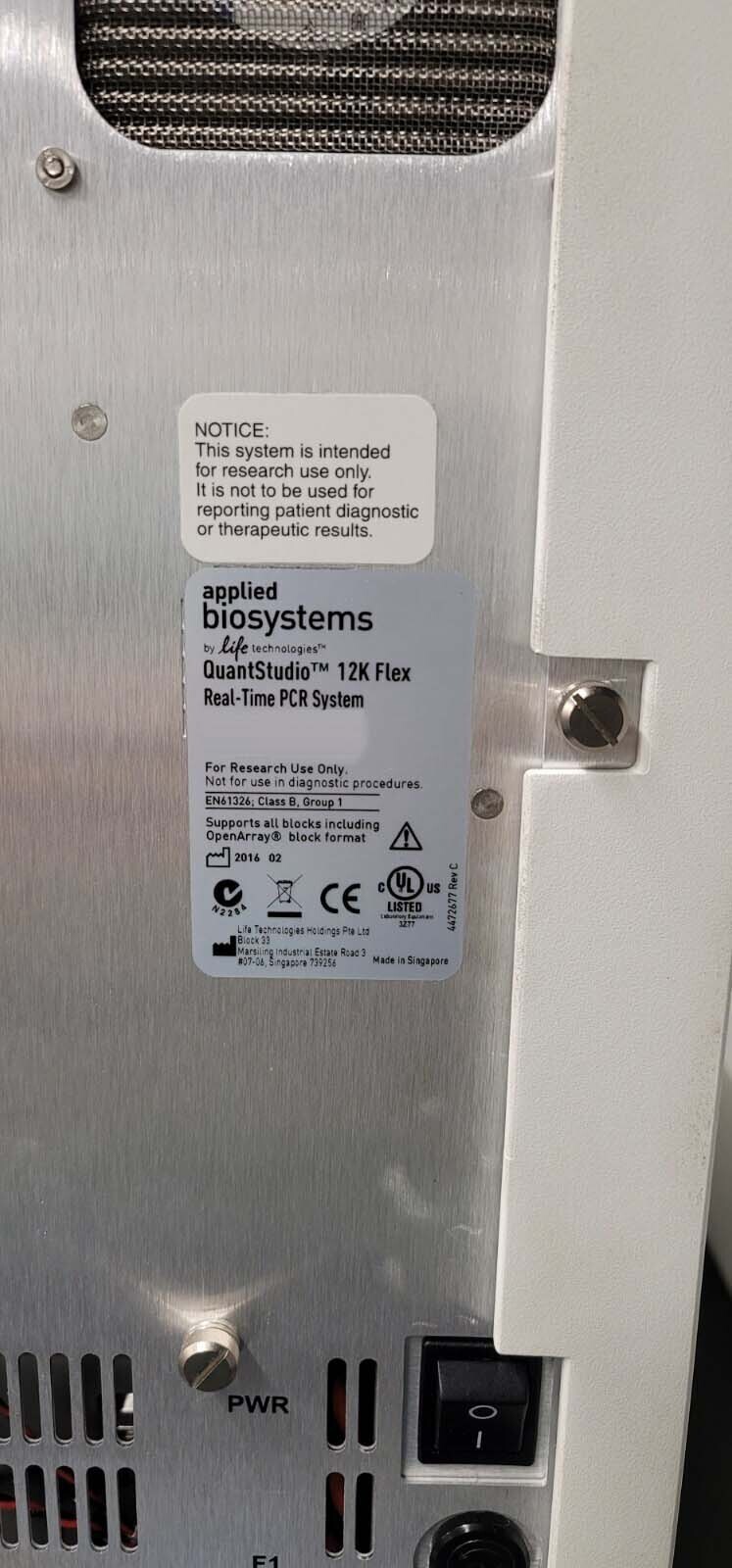 圖為 已使用的 APPLIED BIOSYSTEMS / ABI QuantStudio 12K Flex 待售