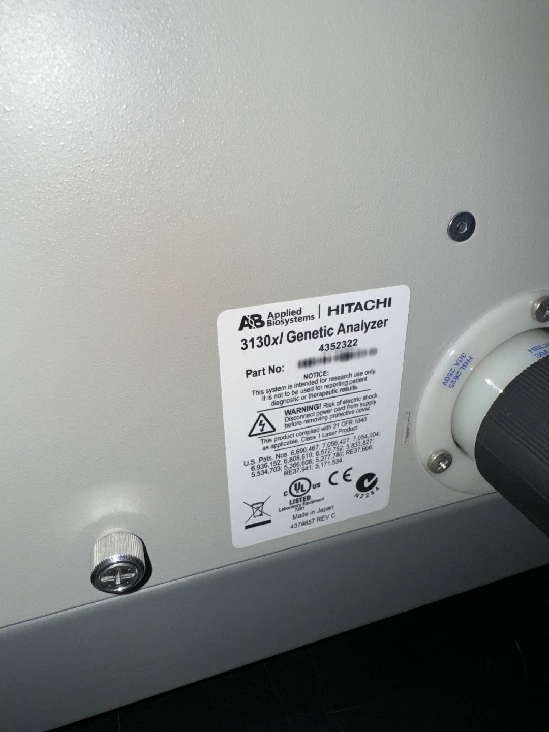 图为 已使用的 APPLIED BIOSYSTEMS / HITACHI / ABI 3130 XL 待售