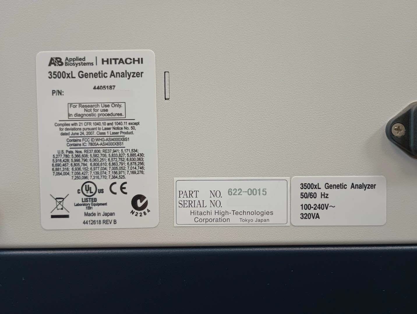 APPLIED BIOSYSTEMS / HITACHI / ABI 3500 XL Lab Equipment used for