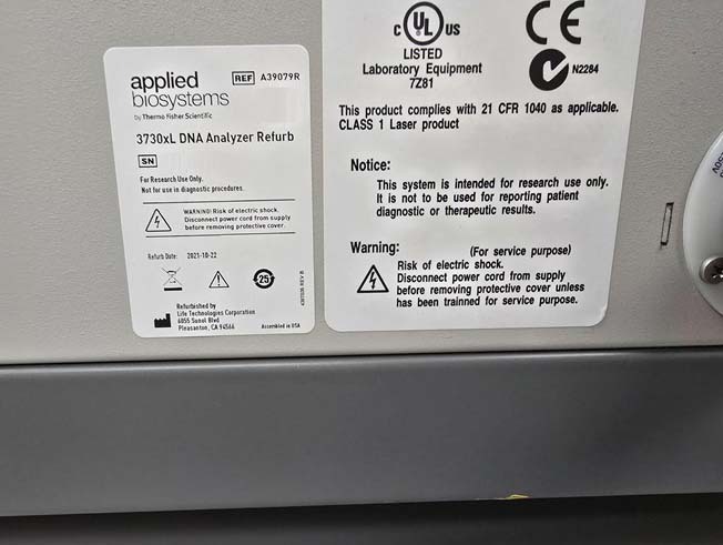 图为 已使用的 APPLIED BIOSYSTEMS / HITACHI 3730 XL 待售