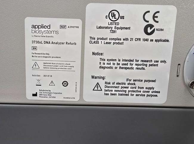 Photo Used APPLIED BIOSYSTEMS / HITACHI 3730 XL For Sale