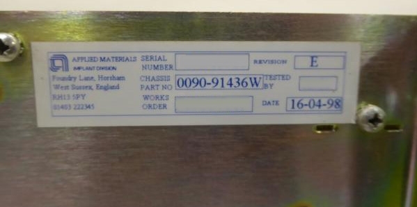Photo Used AMAT / APPLIED MATERIALS 0090-91436W For Sale