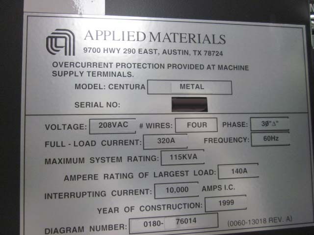 Photo Used AMAT / APPLIED MATERIALS Centura 5200 DPS R1 For Sale