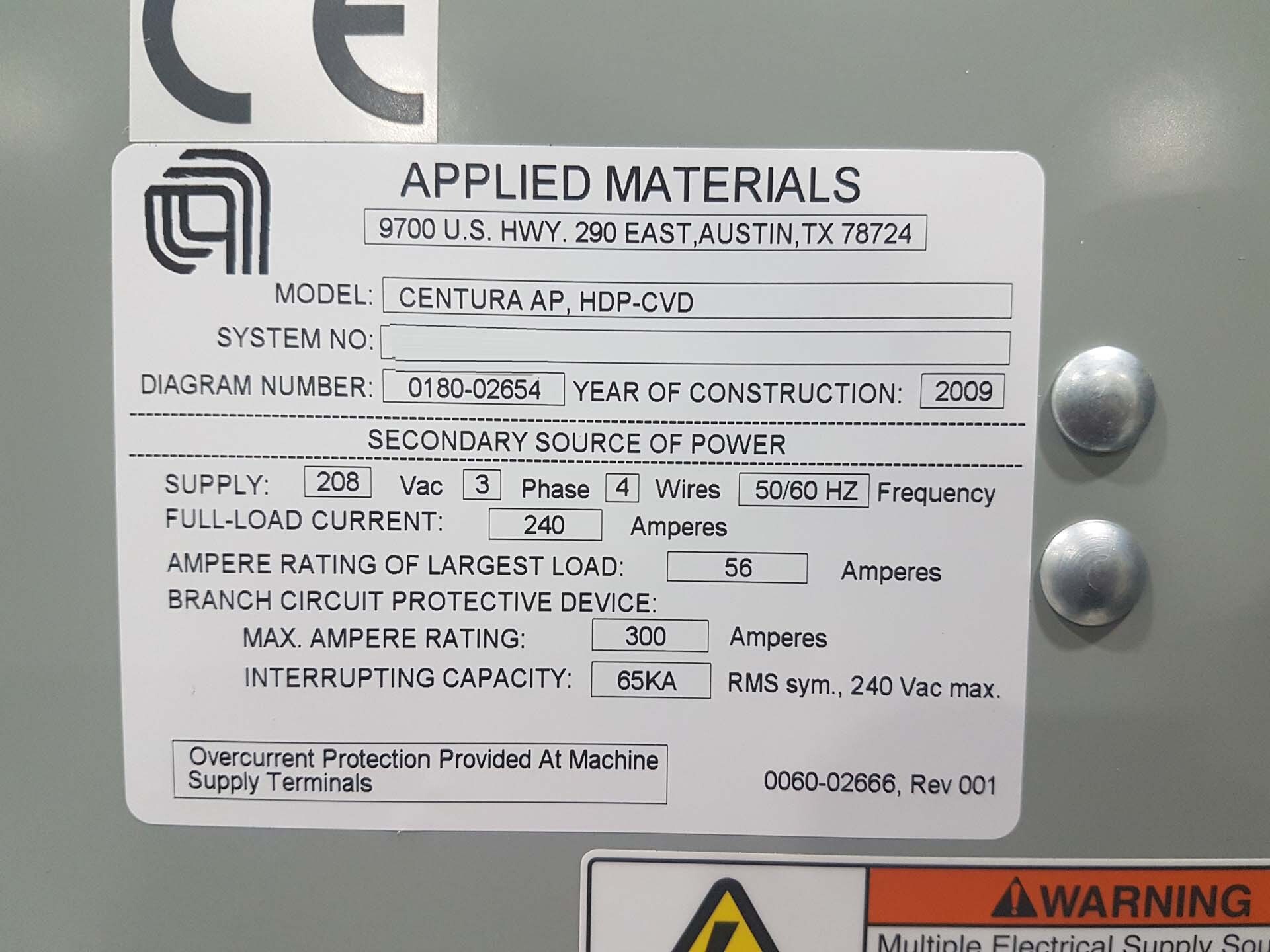 フォト（写真） 使用される AMAT / APPLIED MATERIALS Ultima X 販売のために