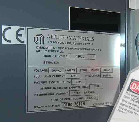 Photo Used AMAT / APPLIED MATERIALS Centura TPCC For Sale