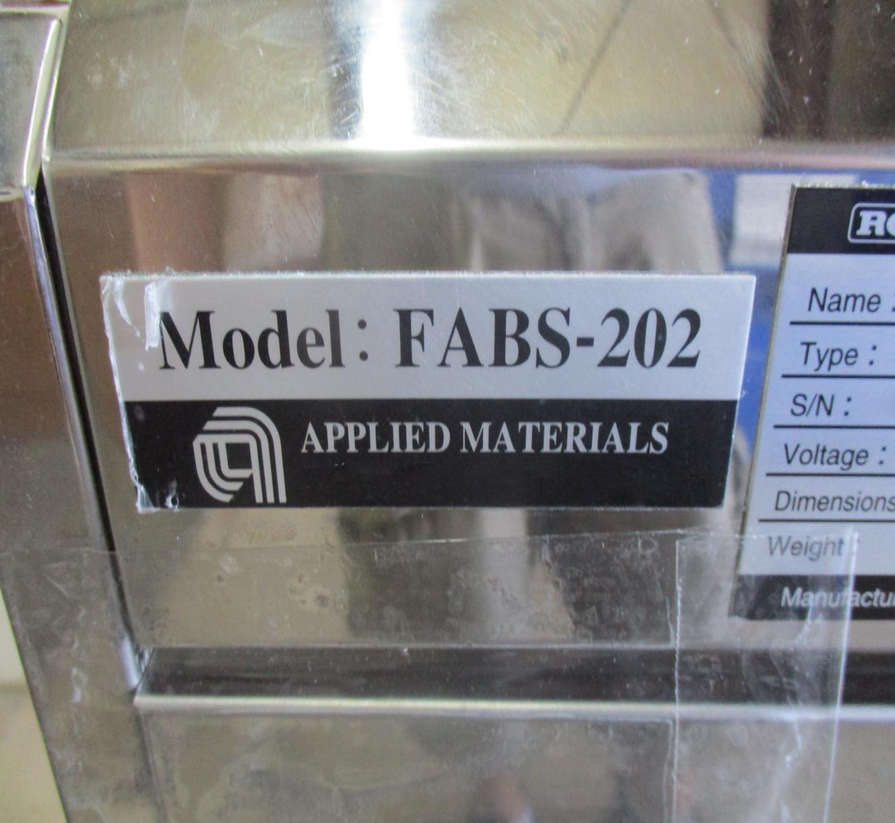 사진 사용됨 AMAT / APPLIED MATERIALS FABS-202 판매용