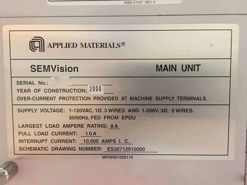 Photo Used AMAT / APPLIED MATERIALS SemVision CX-DR For Sale