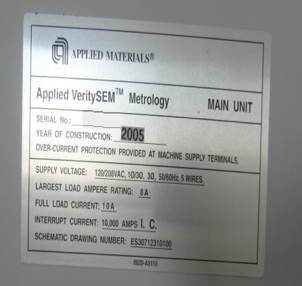 Photo Used AMAT / APPLIED MATERIALS VeritySEM For Sale