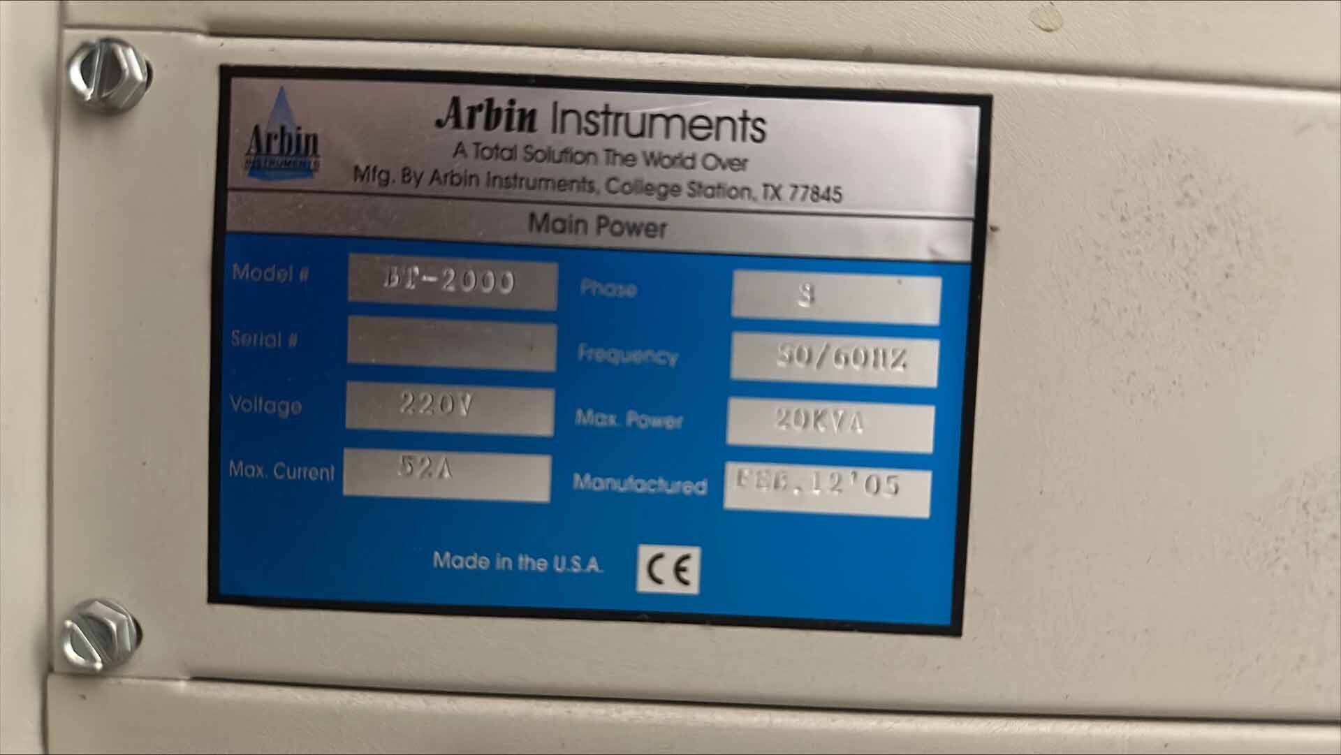 圖為 已使用的 ARBIN INSTRUMENTS BT-2000 待售