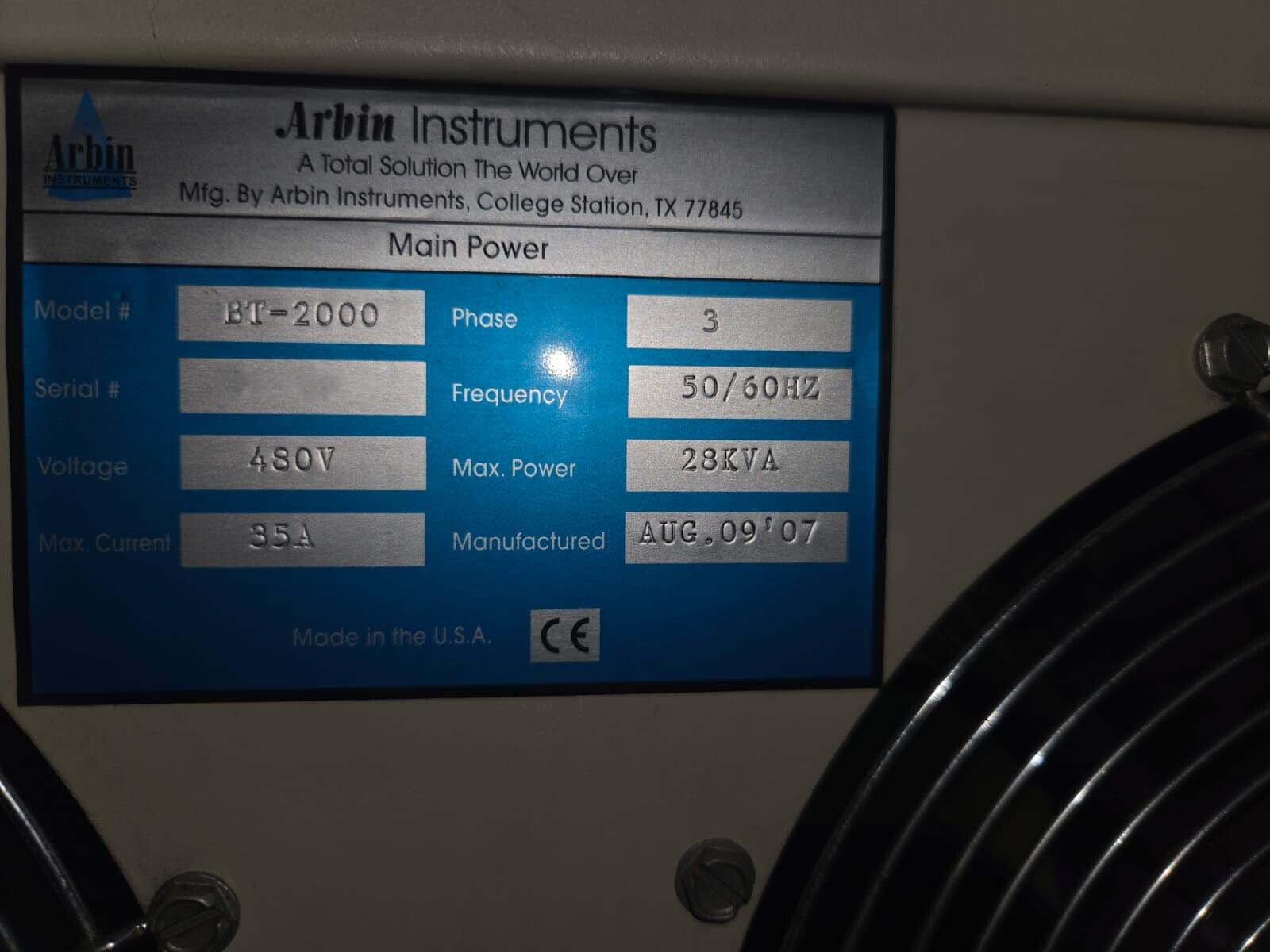 图为 已使用的 ARBIN INSTRUMENTS BT-2000 待售