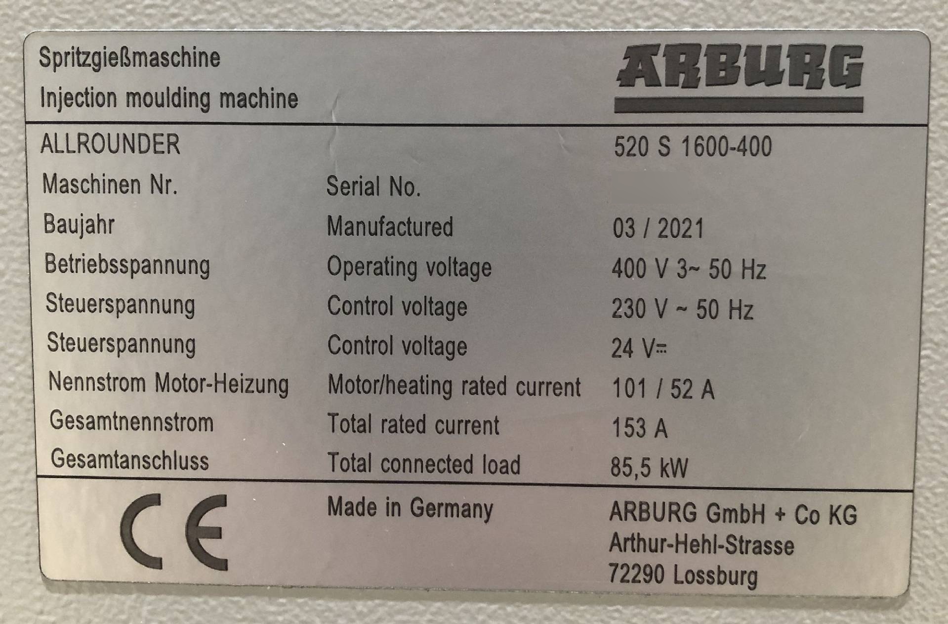 图为 已使用的 ARBURG Allrounder 520S 待售