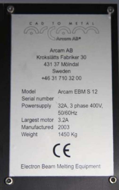 图为 已使用的 ARCAM EBM S12 待售