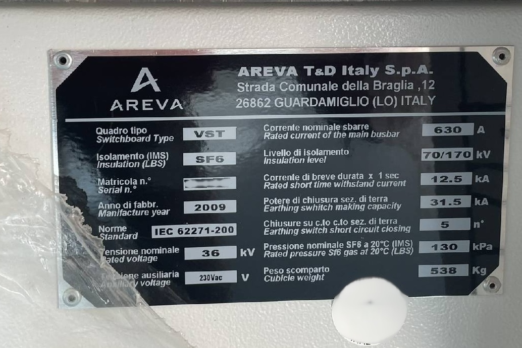 사진 사용됨 AREVA VST 판매용