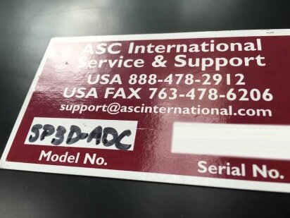 ASC INTERNATIONAL SP3D-ADC #9177903