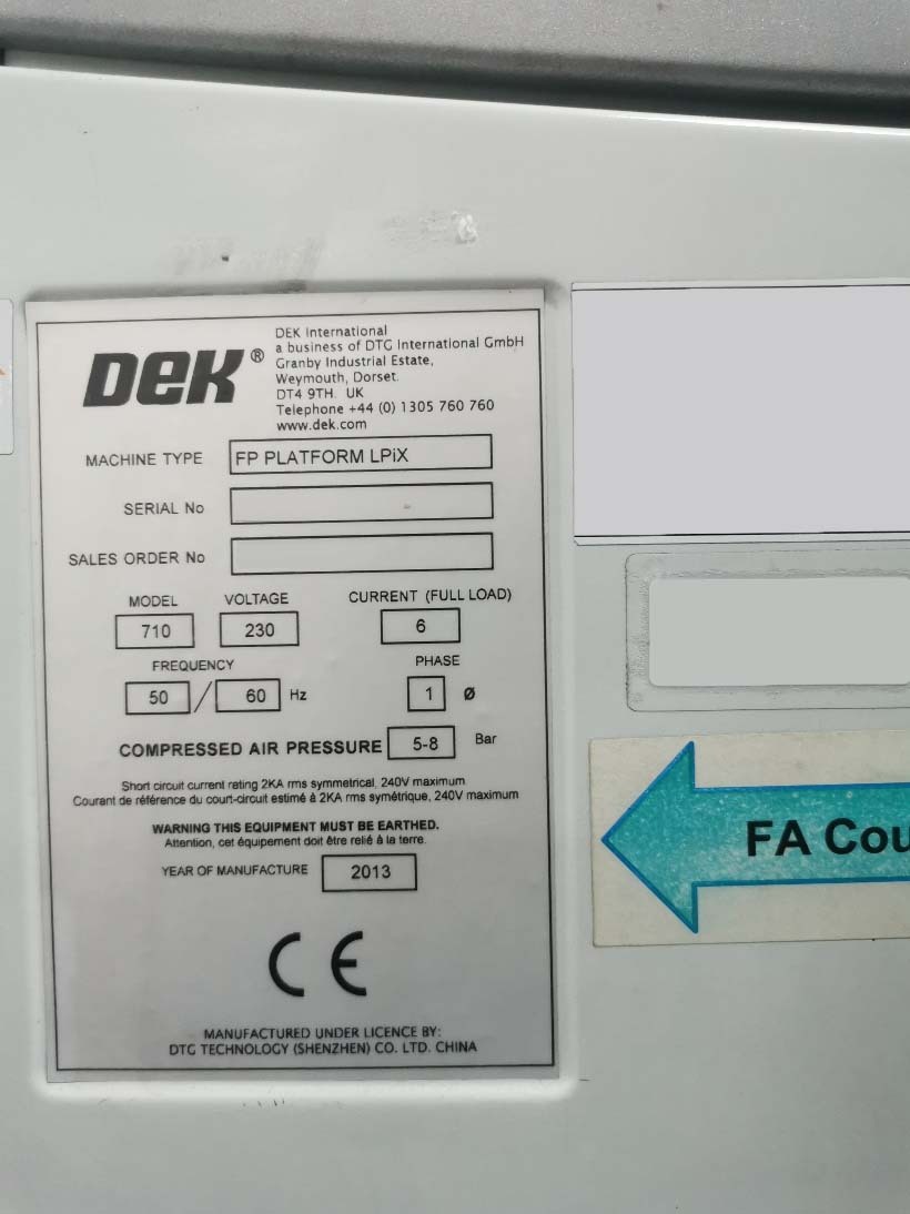 Photo Utilisé ASM / DEK FP Platform LPIX À vendre