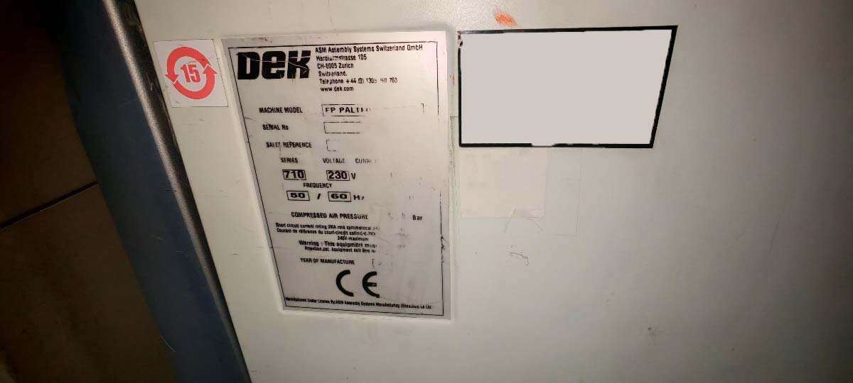 图为 已使用的 ASM / DEK FP Platform 待售