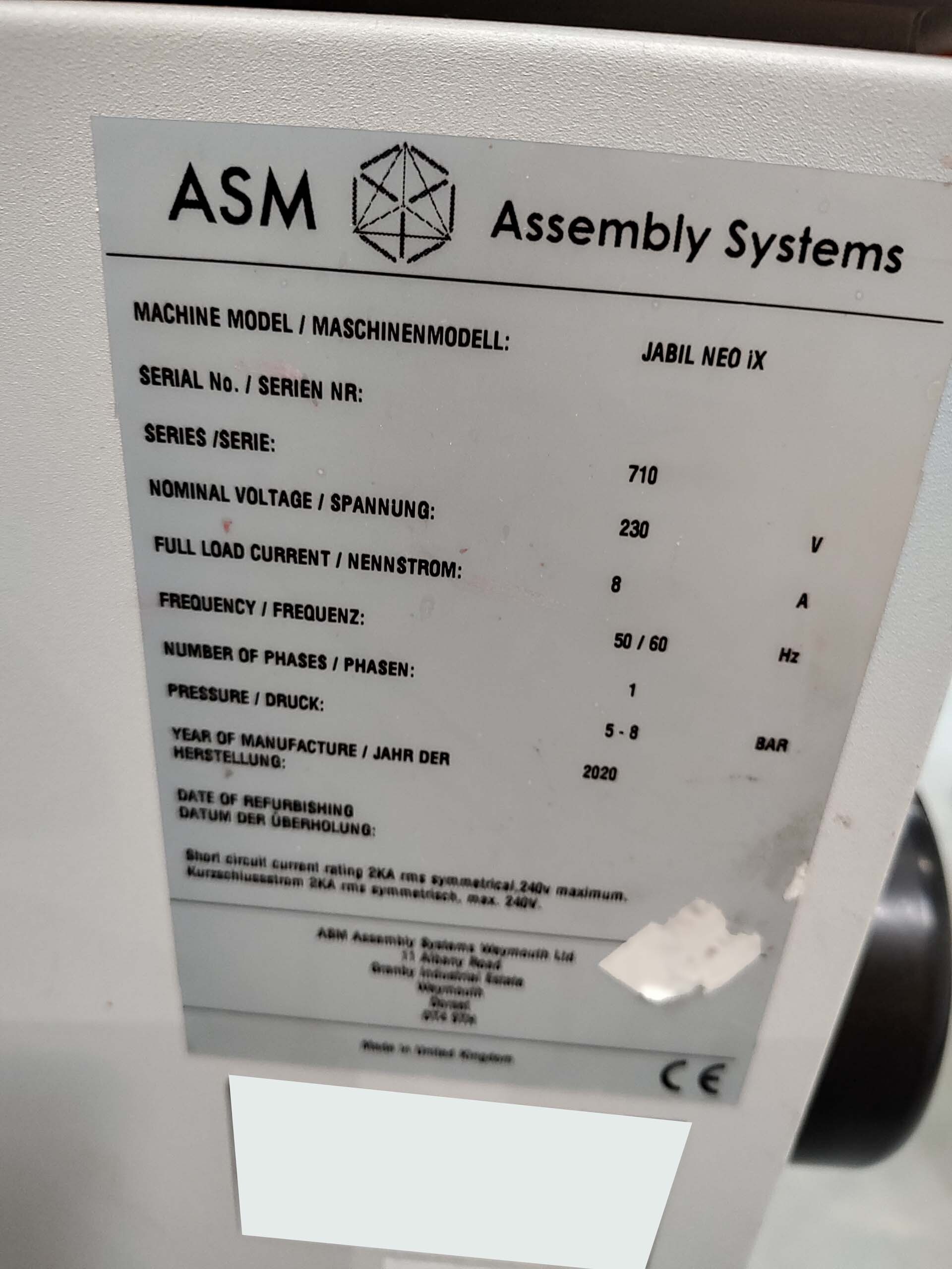 사진 사용됨 ASM / DEK JABIL Neo iX 판매용