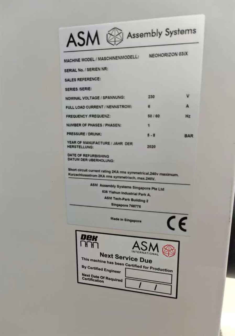 图为 已使用的 ASM / DEK NEO Horizon 03iX 待售