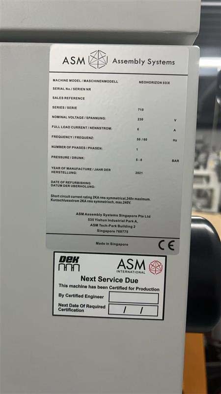 사진 사용됨 ASM / DEK NEO Horizon 03iX 판매용