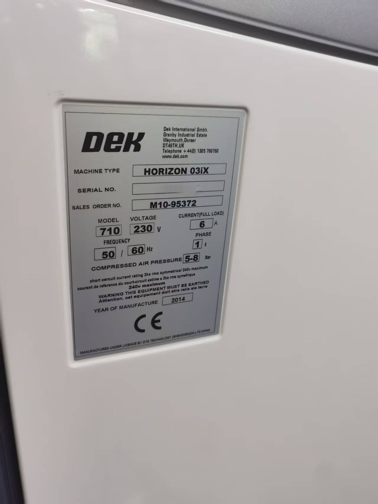 图为 已使用的 ASM / DEK NEO Horizon 03iX 待售