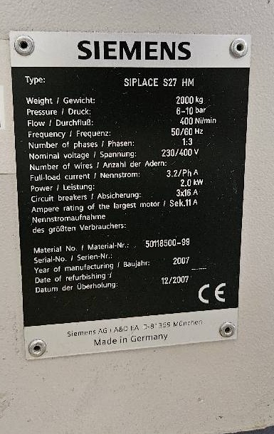 Foto Verwendet ASM / SIEMENS S27 HM Zum Verkauf