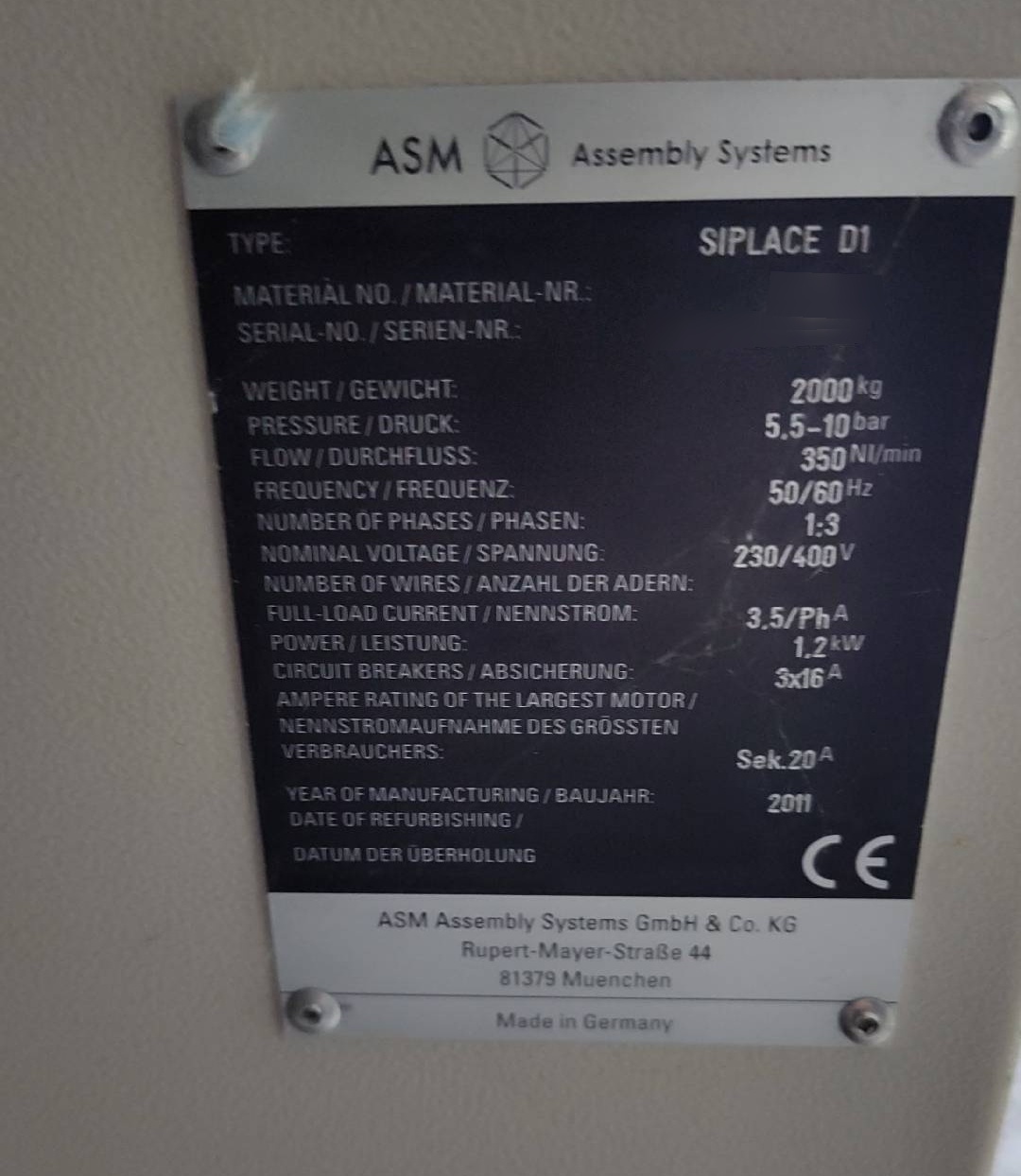 Photo Utilisé ASM / SIEMENS SIplace D1 À vendre