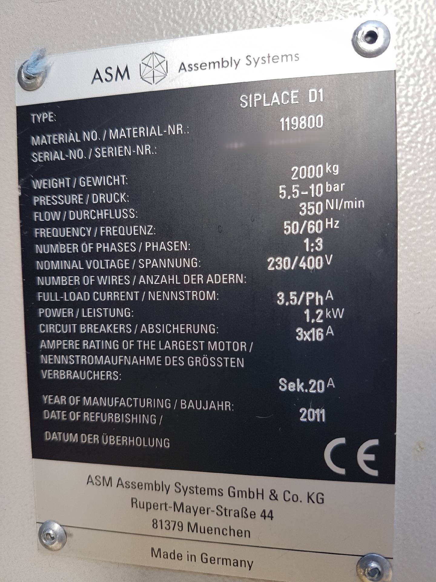 Photo Utilisé ASM / SIEMENS SIplace D1 À vendre