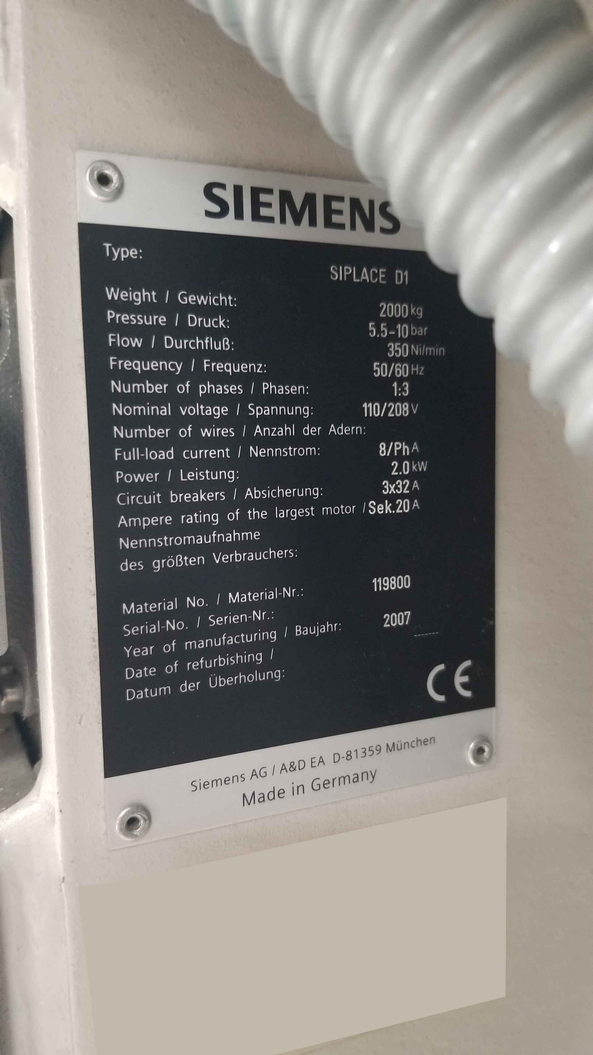 Photo Used ASM / SIEMENS Siplace D1i For Sale