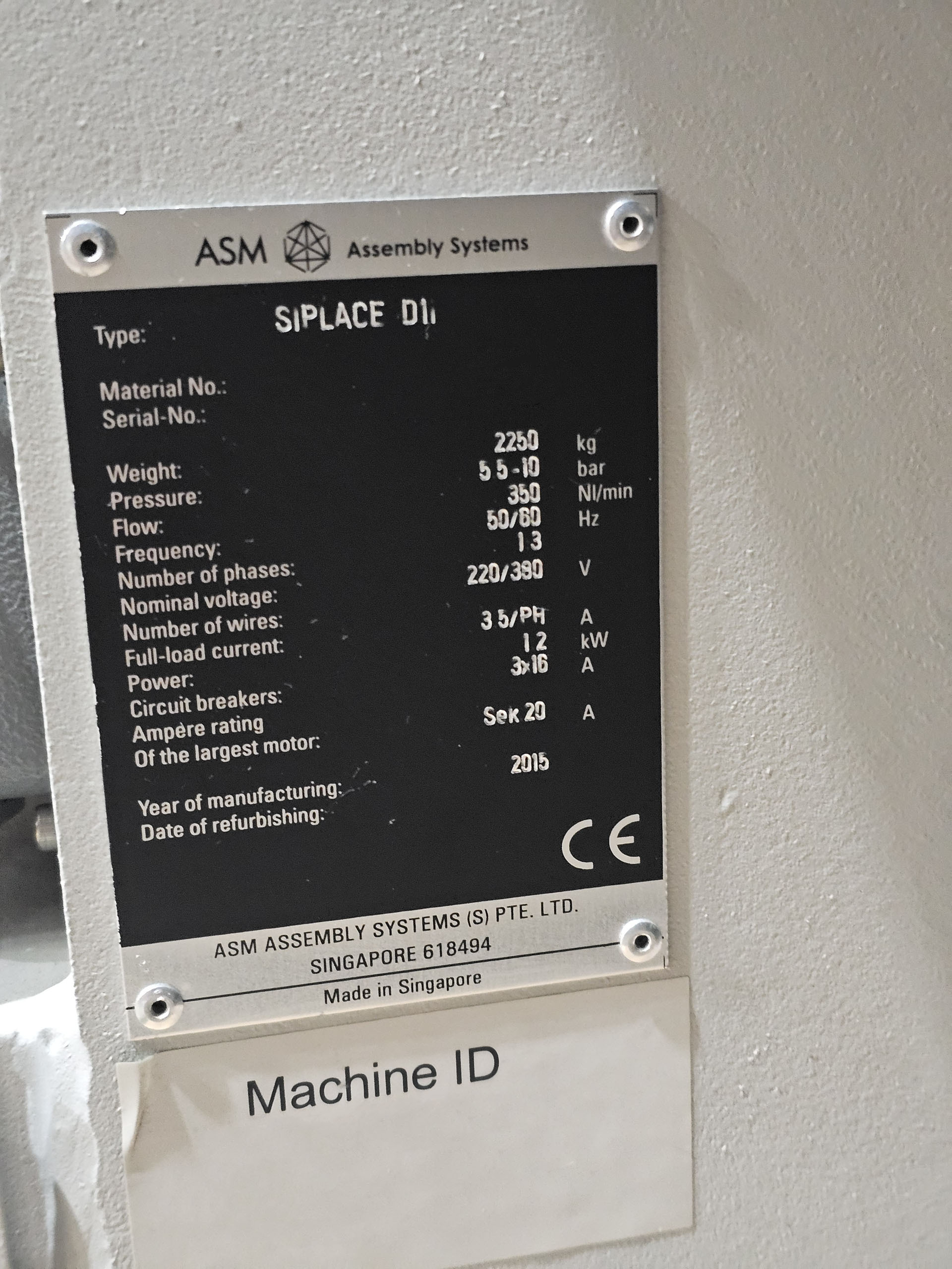 Photo Used ASM / SIEMENS Siplace D1i For Sale