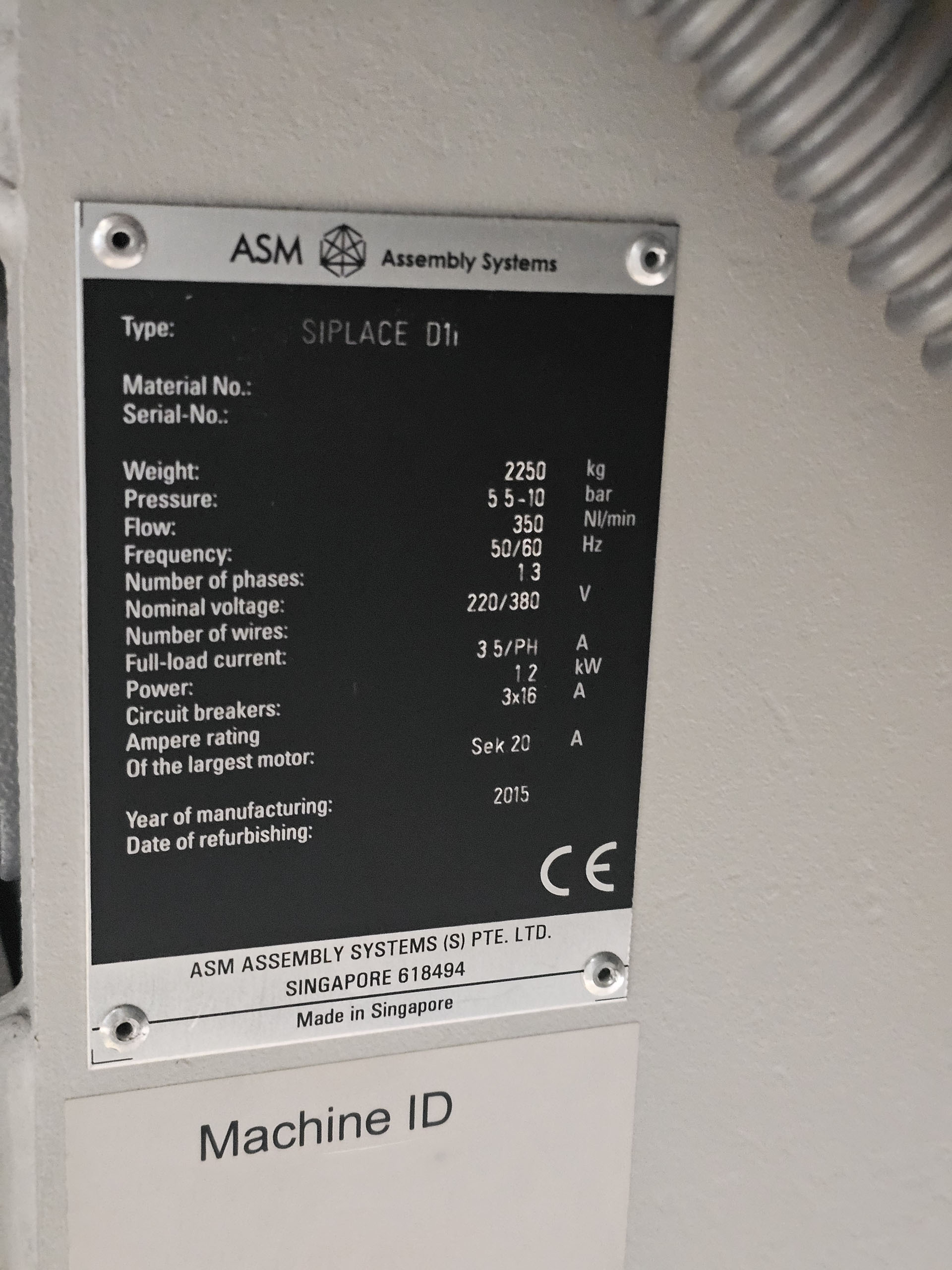 Photo Used ASM / SIEMENS Siplace D1i For Sale