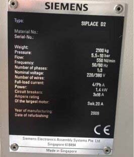 Foto Verwendet ASM / SIEMENS Siplace D2 Zum Verkauf