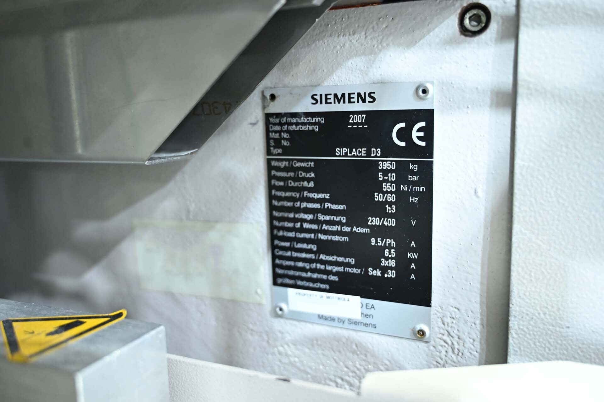 사진 사용됨 ASM / SIEMENS Siplace D3 판매용