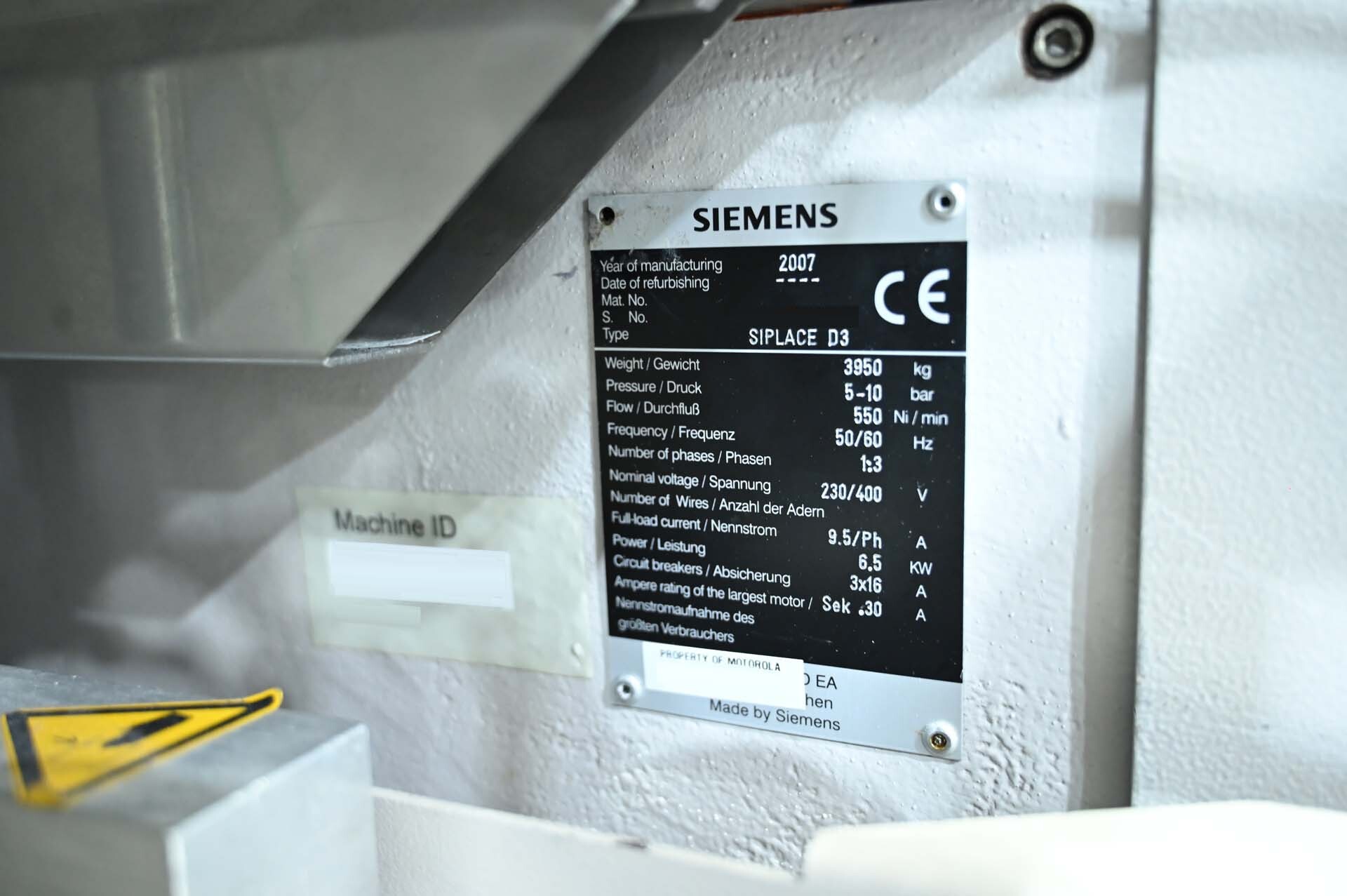 사진 사용됨 ASM / SIEMENS Siplace D3 판매용
