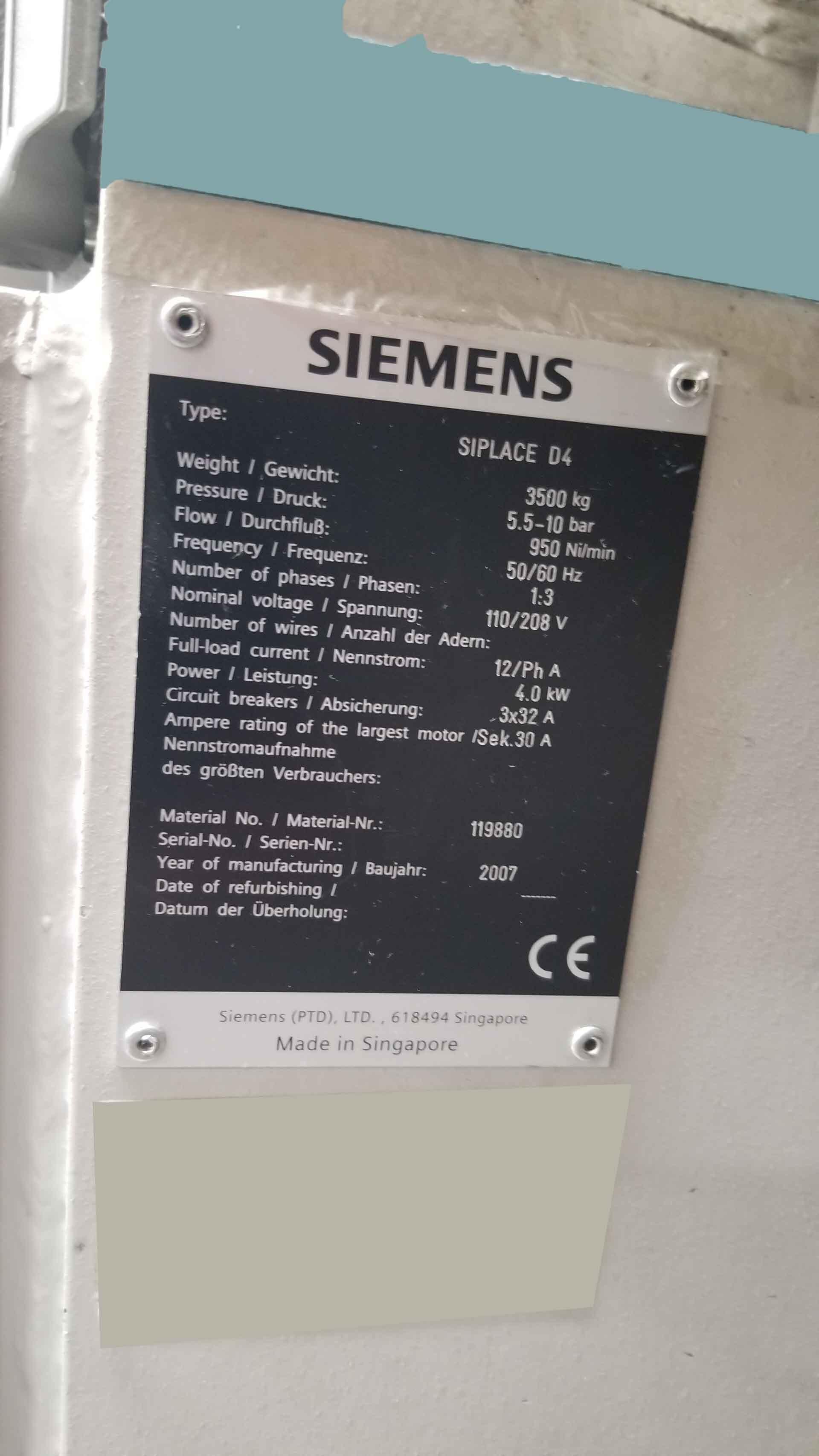 사진 사용됨 ASM / SIEMENS Siplace D4 판매용
