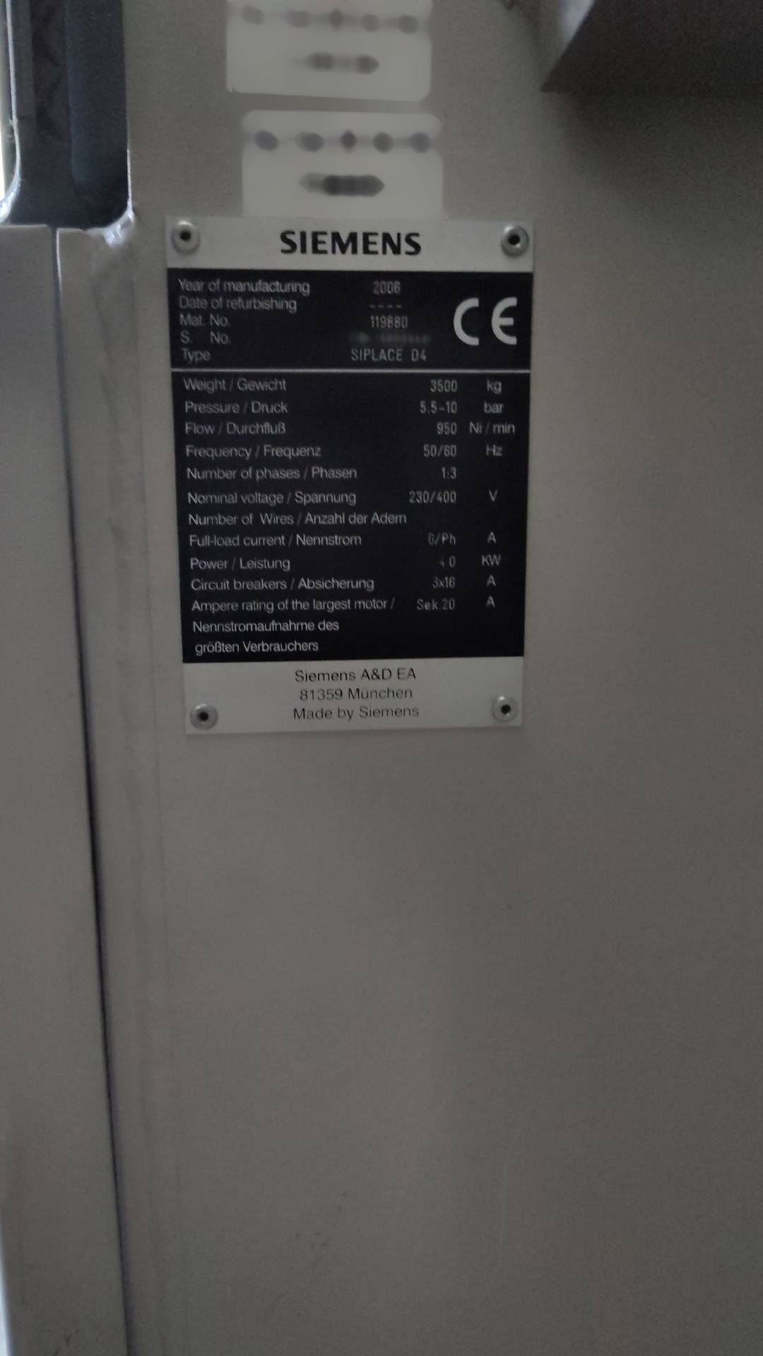 사진 사용됨 ASM / SIEMENS Siplace D4 판매용