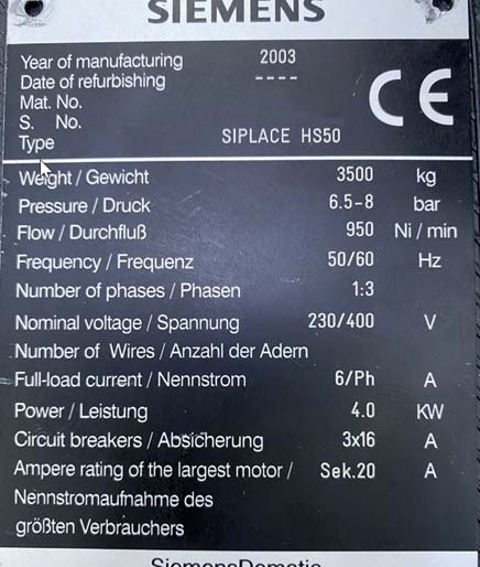 Foto Verwendet ASM / SIEMENS Siplace HS50 Zum Verkauf