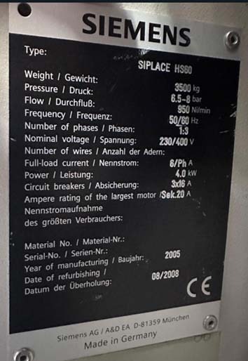 사진 사용됨 ASM / SIEMENS Siplace HS60 판매용