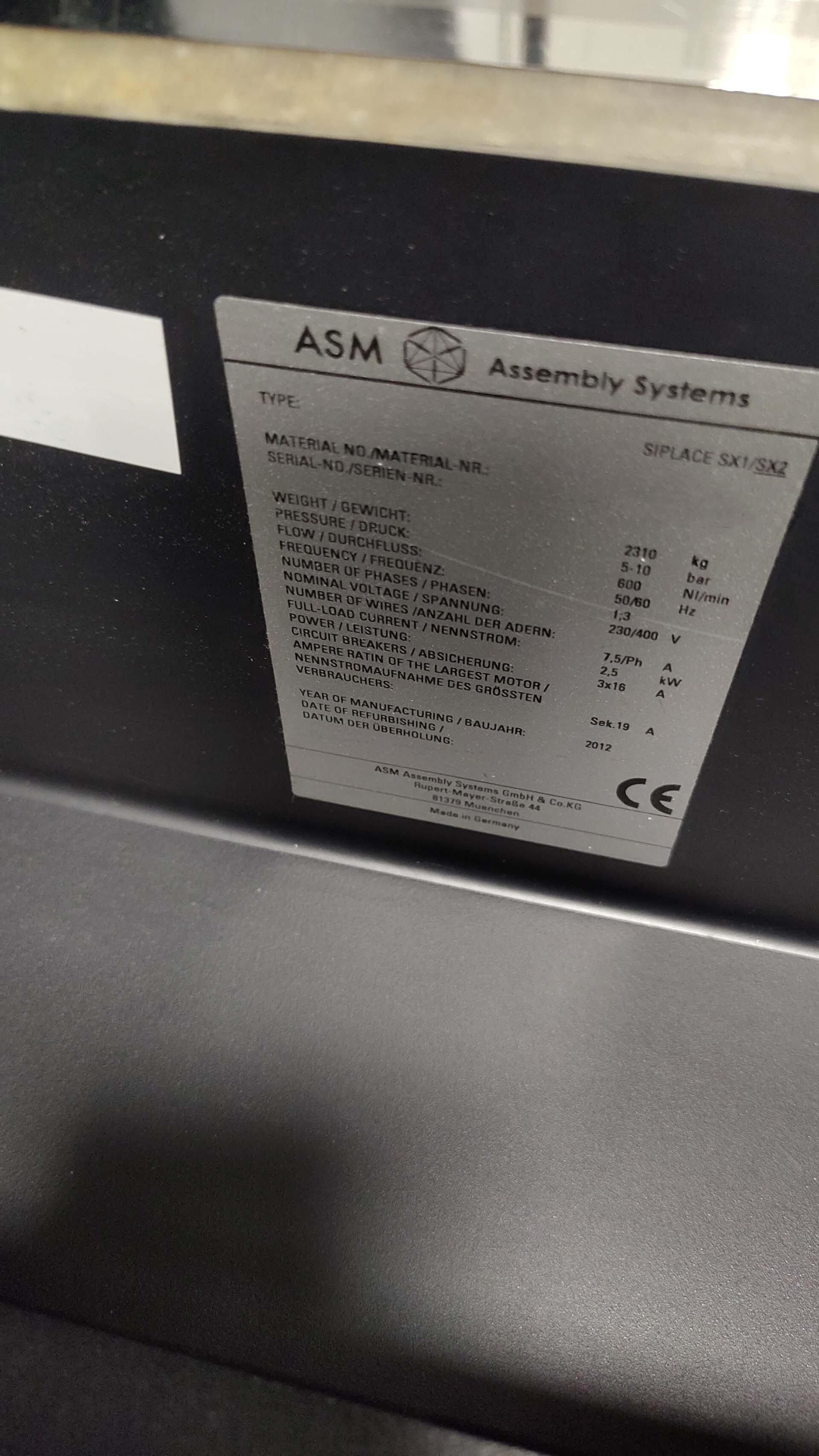 Photo Utilisé ASM / SIEMENS Siplace SX2 À vendre