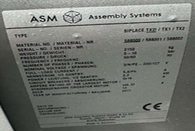 Photo Used ASM / SIEMENS Siplace TX2 For Sale