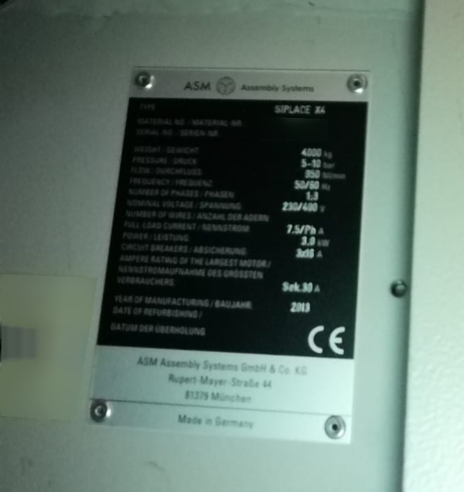图为 已使用的 ASM / SIEMENS Siplace X4 待售