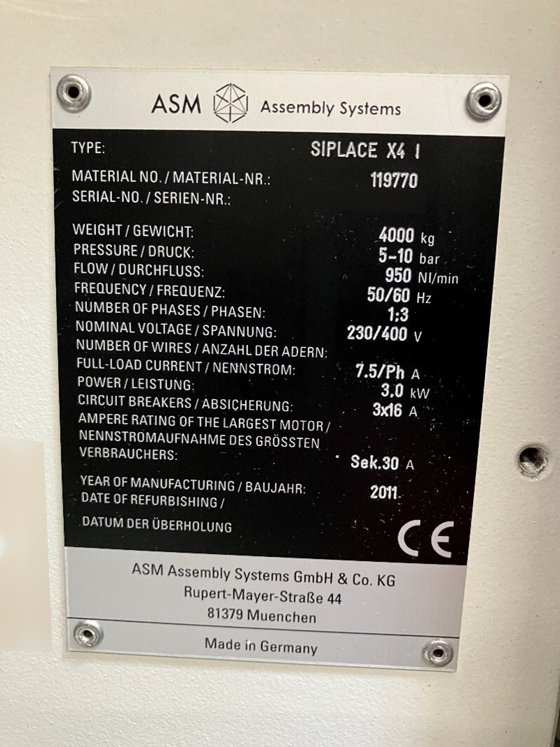 フォト（写真） 使用される ASM / SIEMENS Siplace X4i 販売のために