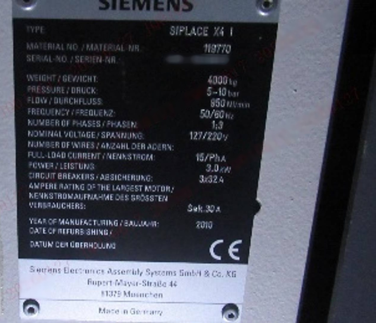 사진 사용됨 ASM / SIEMENS Siplace X4i 판매용